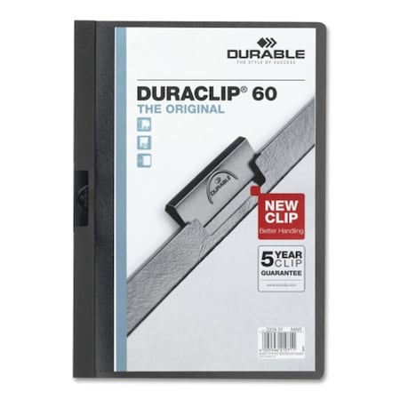 Durable Office Products DBL DuraClip Report Cover 60 Sheet Capacity 11 in. x 8.5 in. Black DU463661